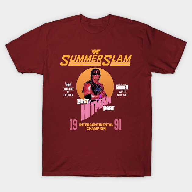 1991 Summerslam Intercontinental Champion T-Shirt by Meat Beat